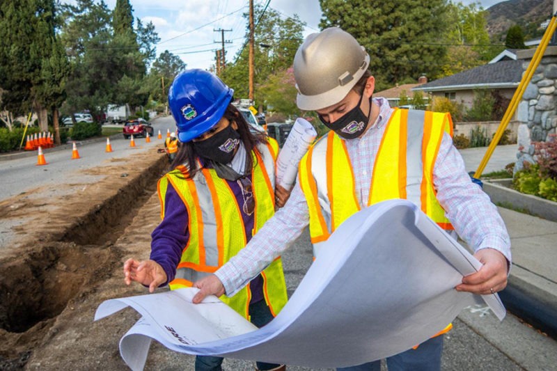 Sierra Madre Water Main Construction